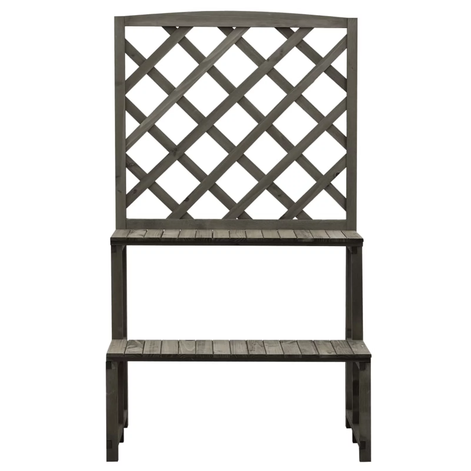 Plant Stand with Trellis Gray 27.6