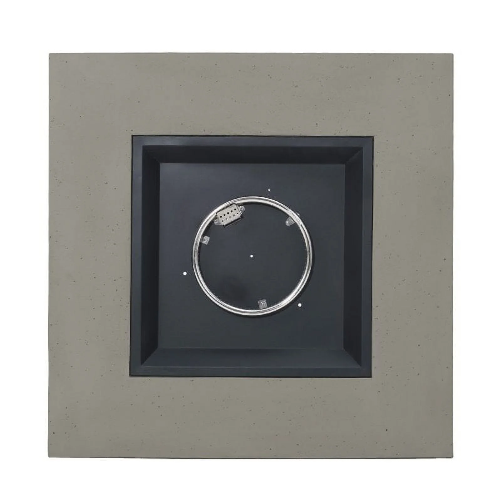 Noble House Aidan Square Gas Fire Pit Table with Tank Holder in Light Gray