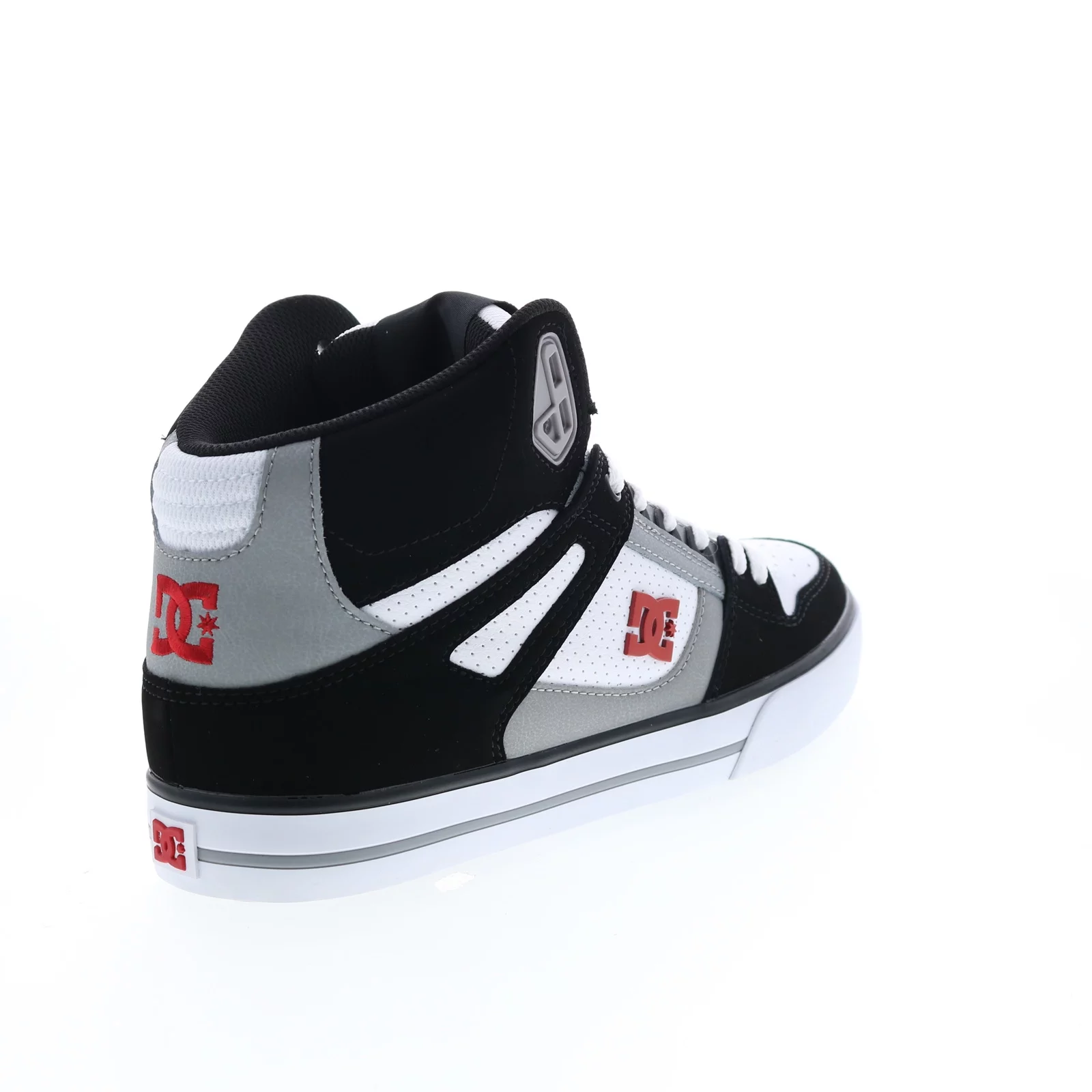 DC Men's Pure High-Top Shoes - Black/White/Red - 12