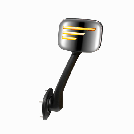 United Pacific 42236 Hood Mirror   Driver Side, Chrome/Black, Sequential