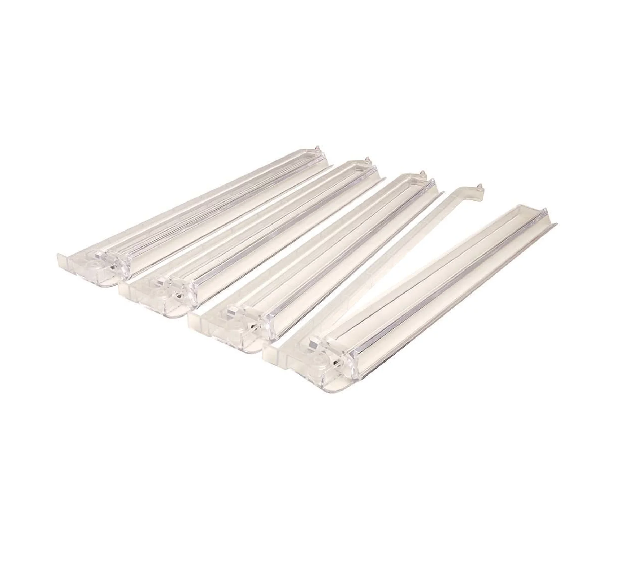 American Mahjong All-in-One Transparent Tile Rack & Pusher Arm,Clear Combo Racks with Pushers- Set of 4