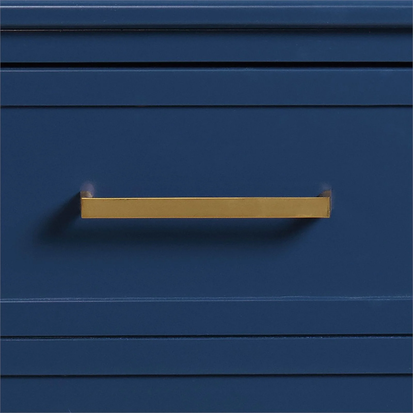 Pemberly Row Traditional Rectangular Side Table in Navy Finish