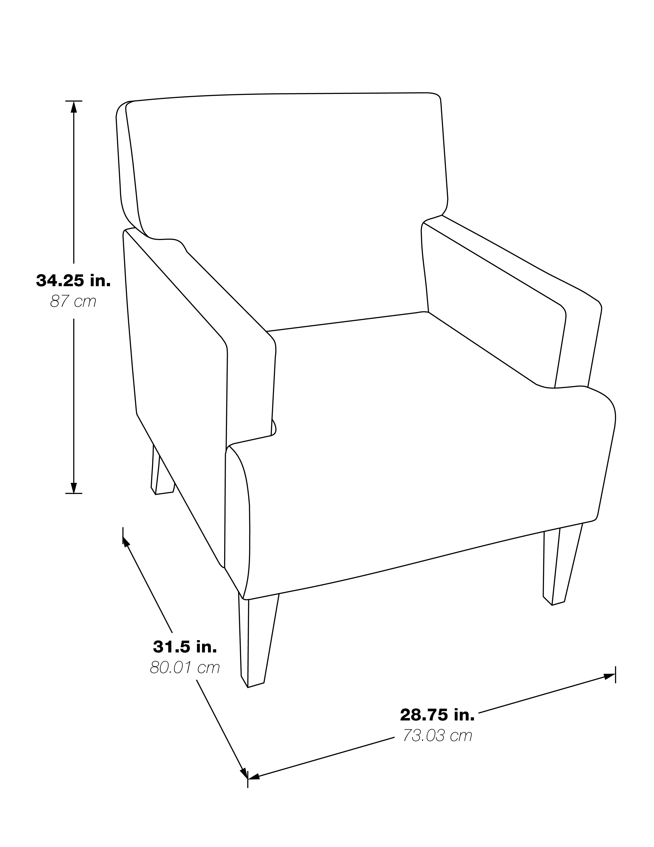OSP Home Furnishings Carrington Club Chair, Avignon Sky