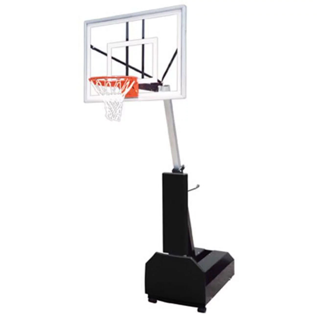Fury Turbo Steel-Glass Portable Basketball System, Sienna Orange