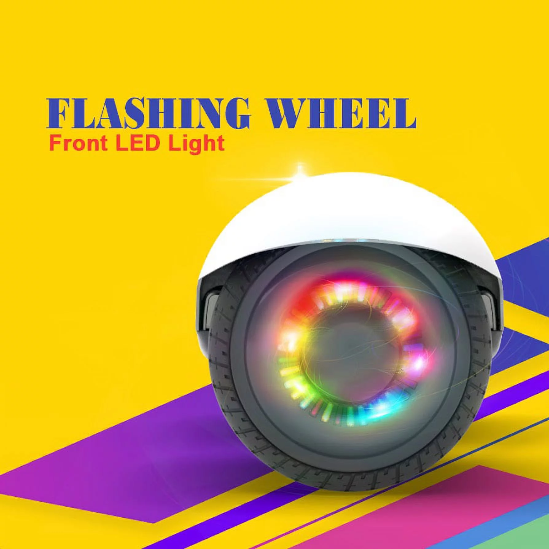 Hoverstar Certified Flash Wheel Bluetooth Hoverboard 6.5 In., Self Balancing Wheel Electric Scooter, White