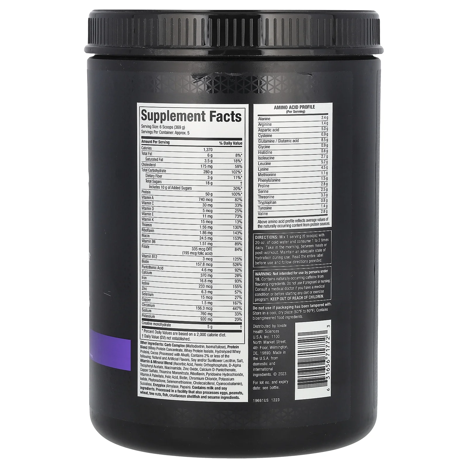 MuscleTech Mass Tech Protein Powder, Chocolate, 4 lb