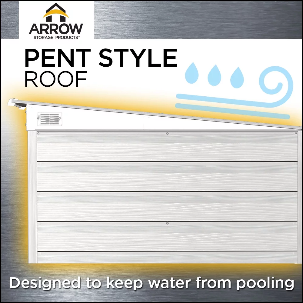 Arrow Select Steel Storage Shed, 10x4, Sage Green