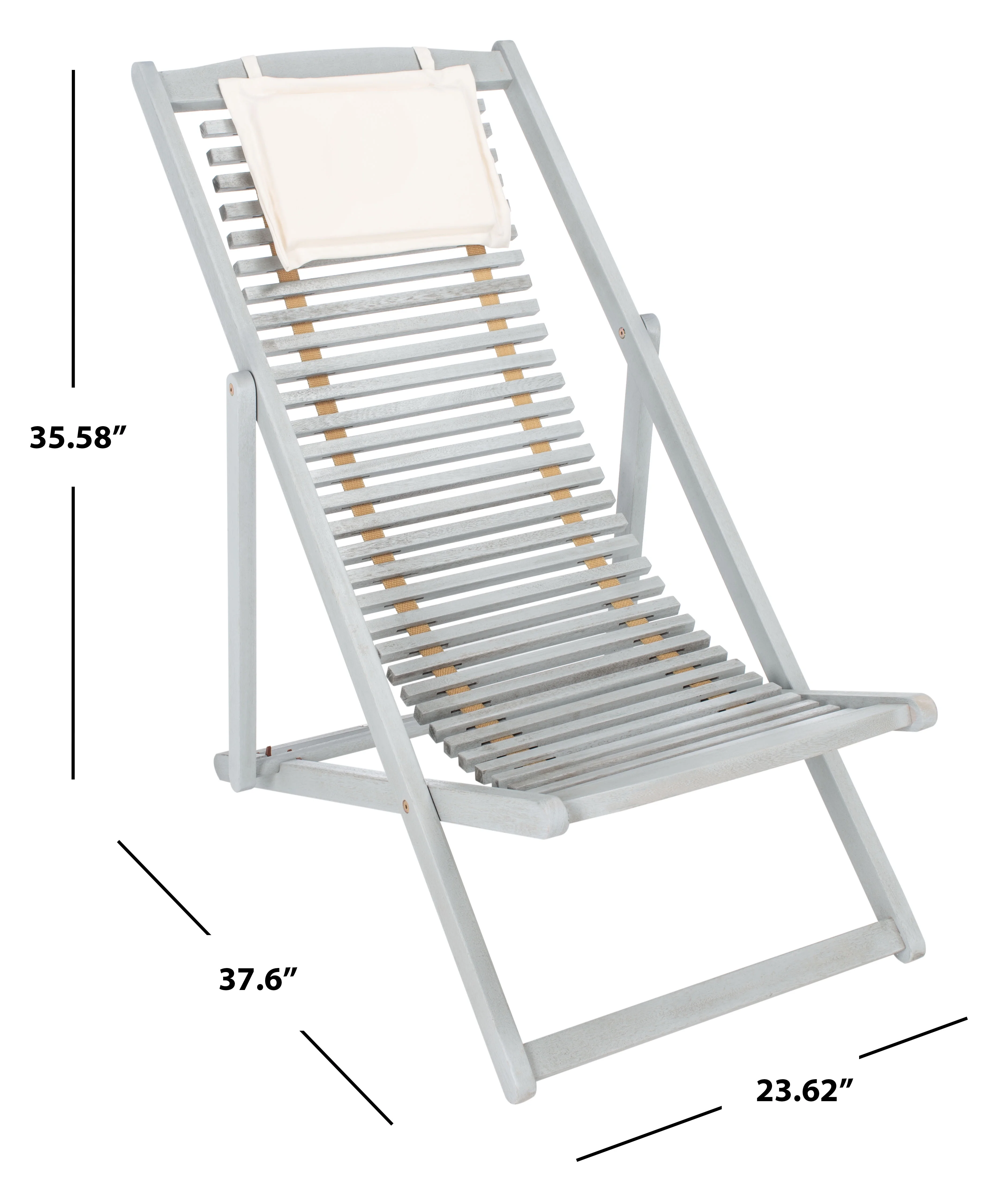 SAFAVIEH Rendi Relax Chair With Pillow, Grey/Beige, Set of 2