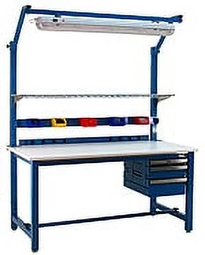 BenchPro  24 x 48 in. Kennedy Workbenches with Stainless Steel Top, Light Blue