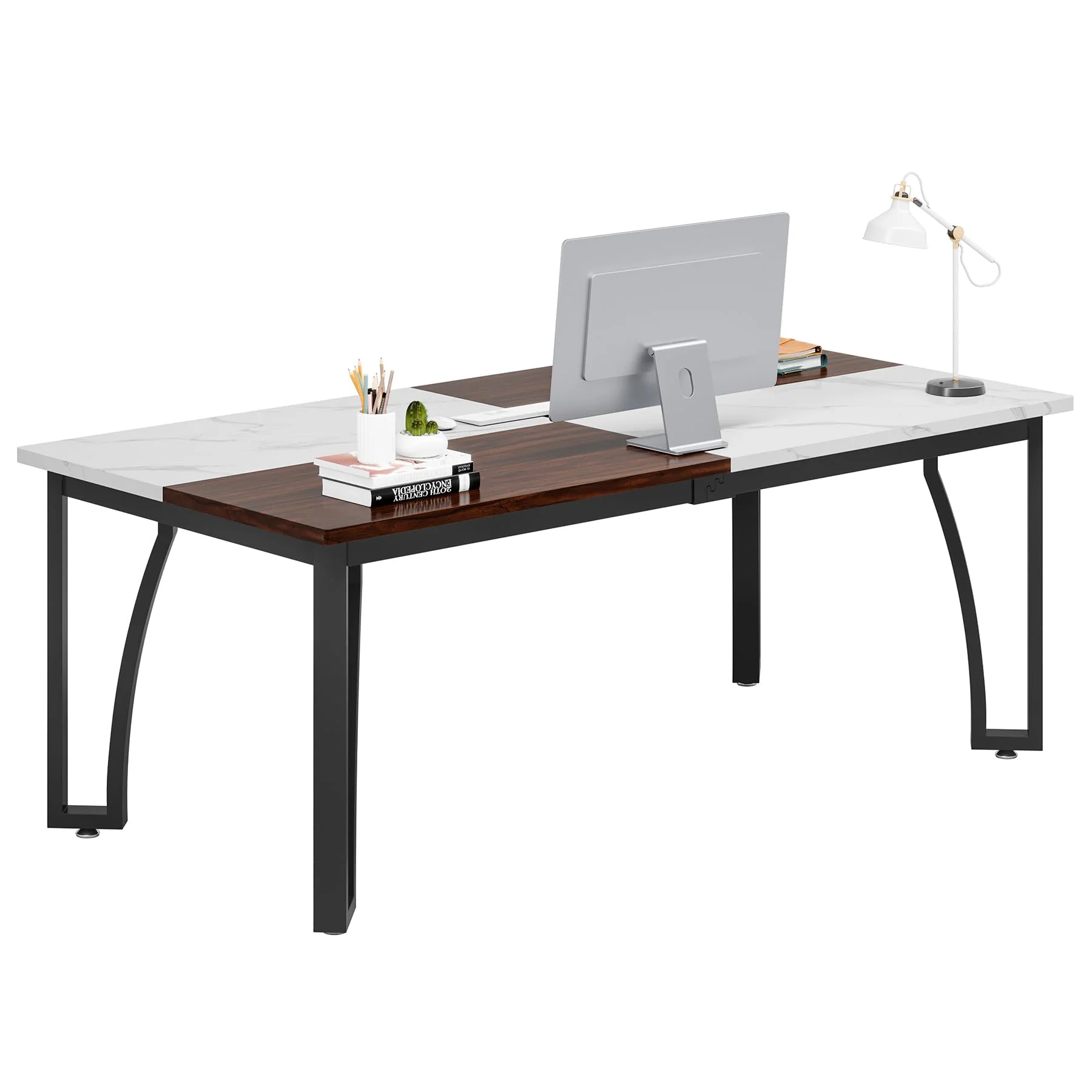 Tribesigns 62.9 inch Computer Desk, Large Office Executive Desk with Metal Legs