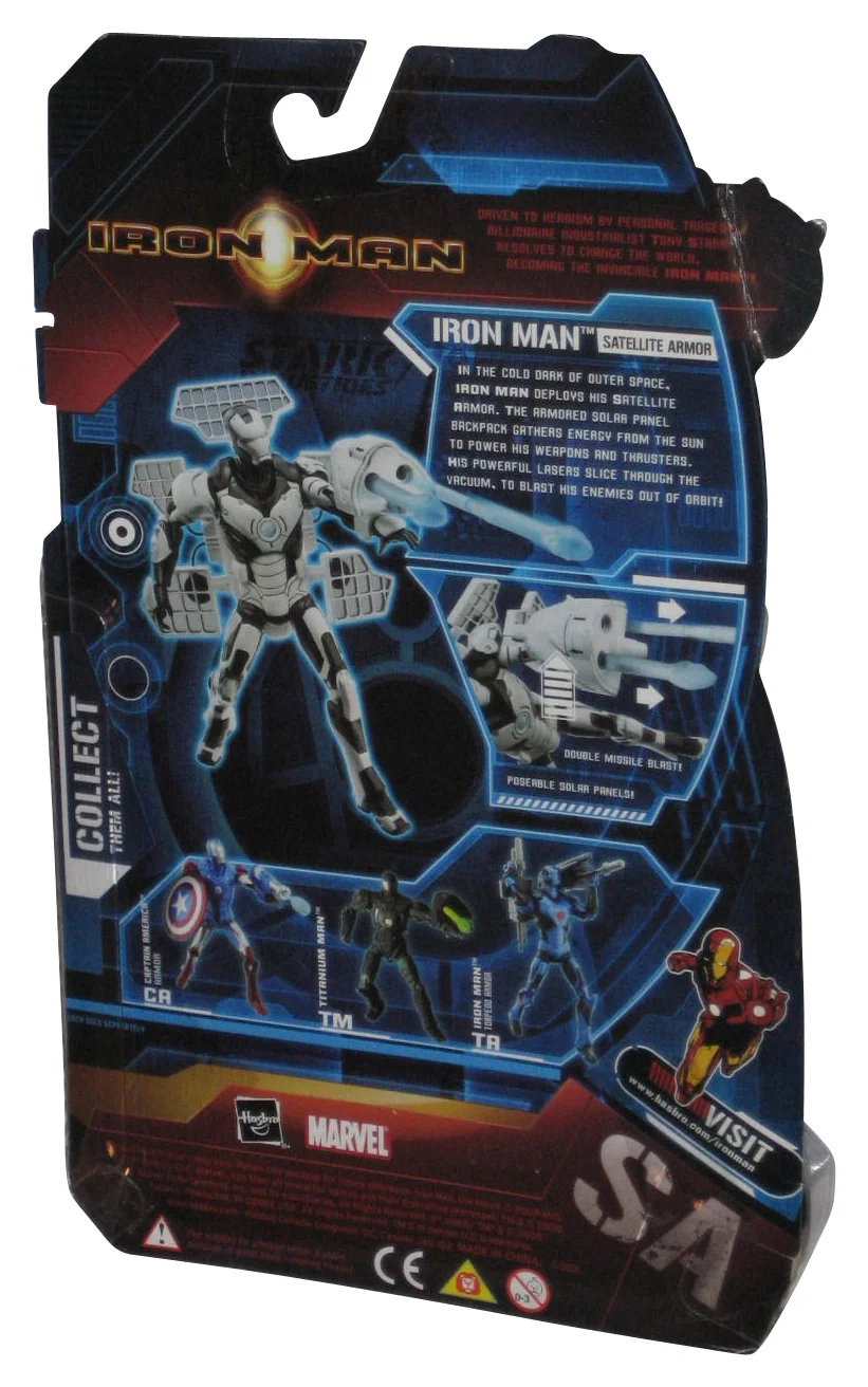 Marvel Iron Man Movie (2008) Hasbro Satellite Armor Black & Silver Figure