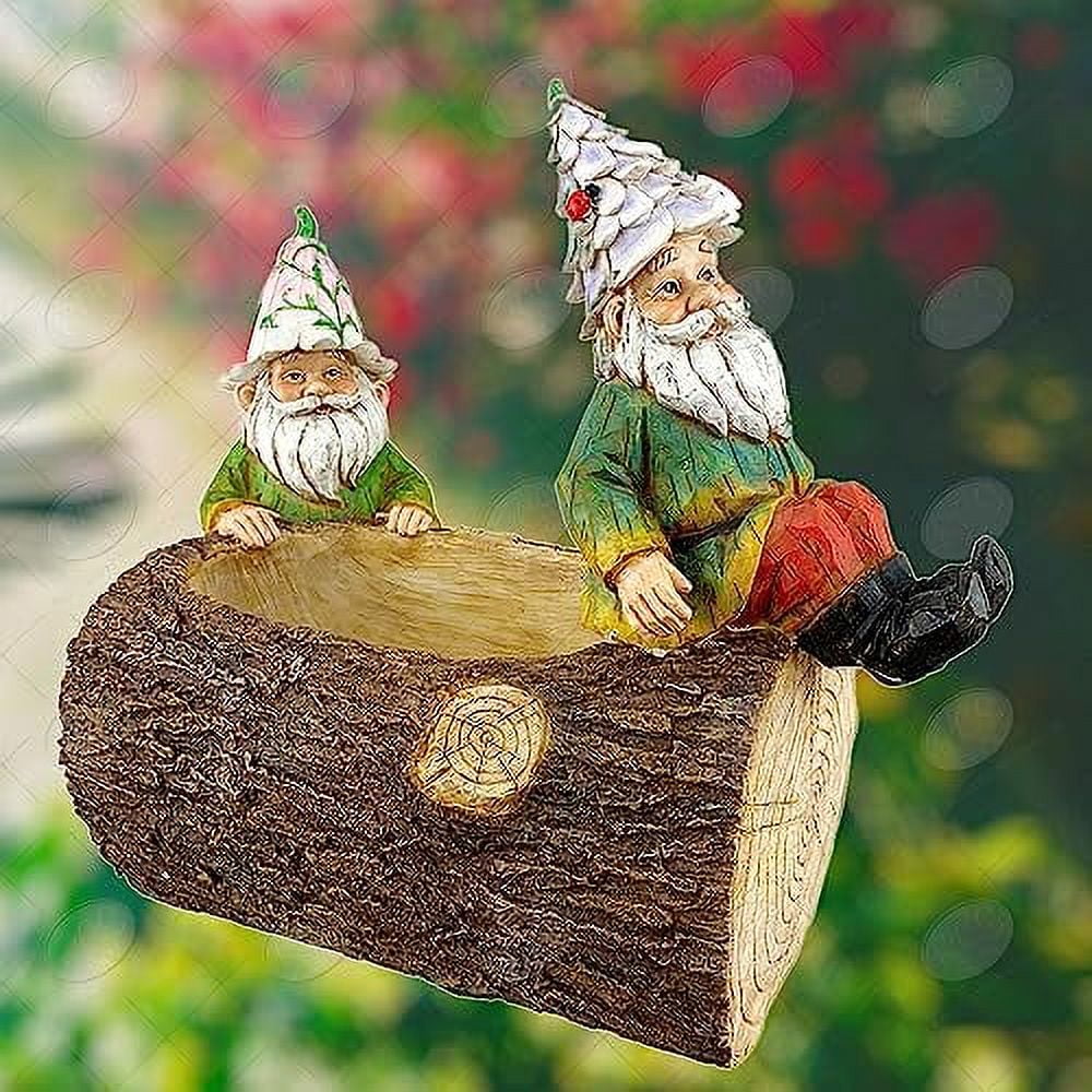 Red Carpet Studios 20514 Hand-Painted Resin and Stone Sculpted Gnome Planter, 4.5