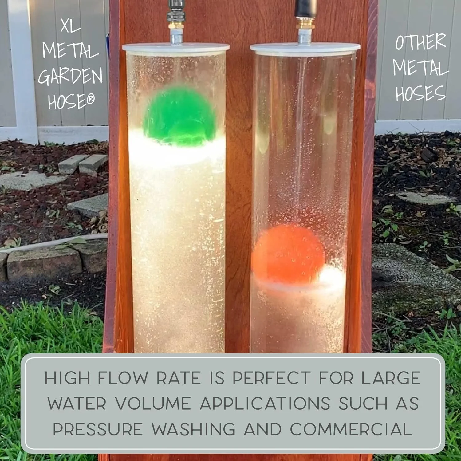 XL Metal Garden Hose 50 Ft 3/4