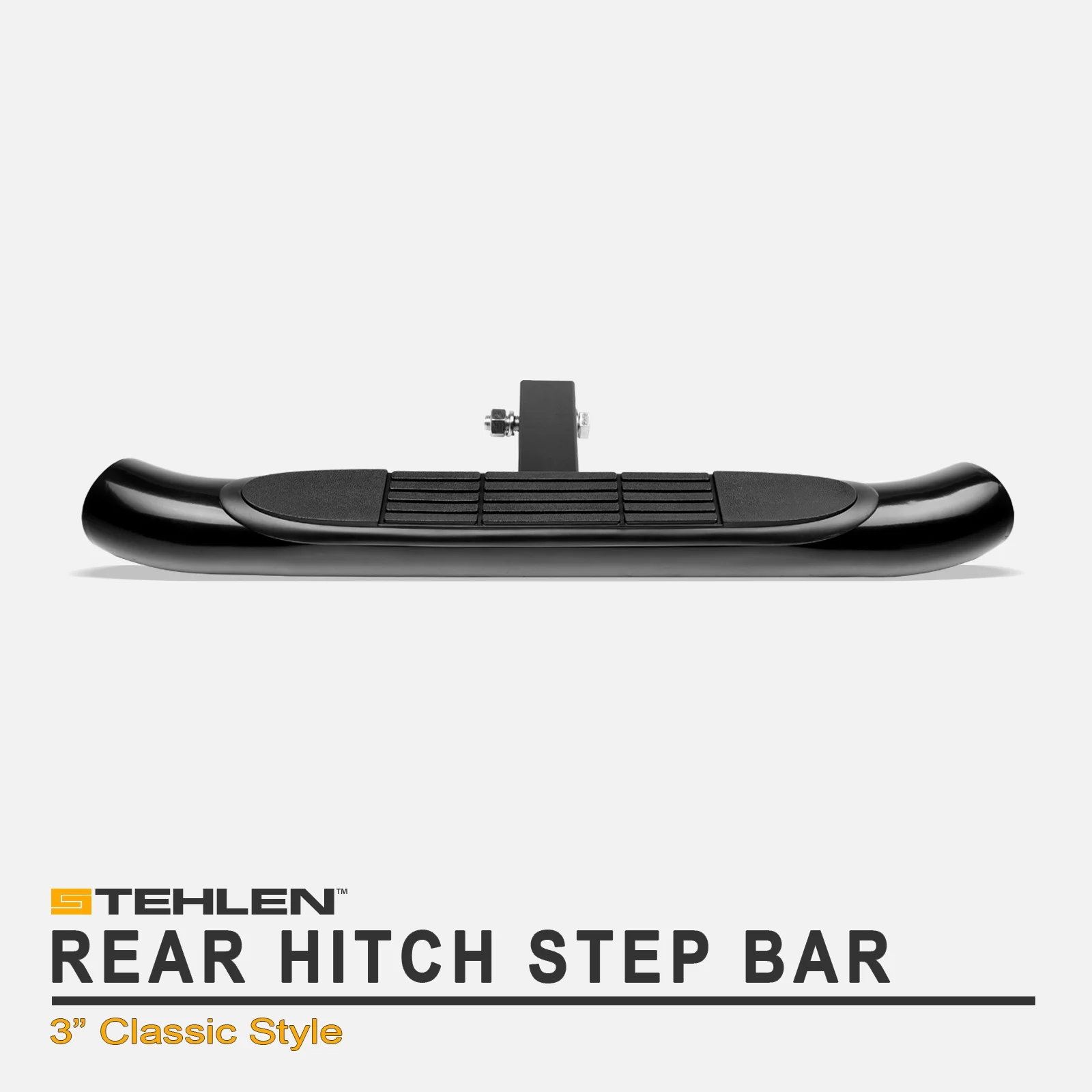 Stehlen 733469495314 Universal 3' Black Trailer Tow Mount Rear Hitch Step Bar Bumper Guard For 2