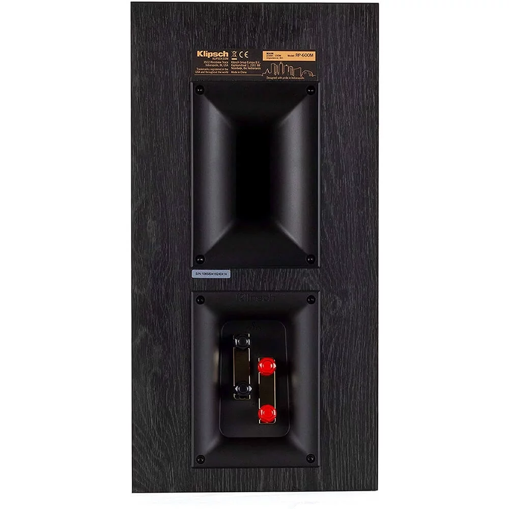Open Box Klipsch RP600M 6.5 inch 2-Way Bookshelf Speakers (Pair) - Ebony