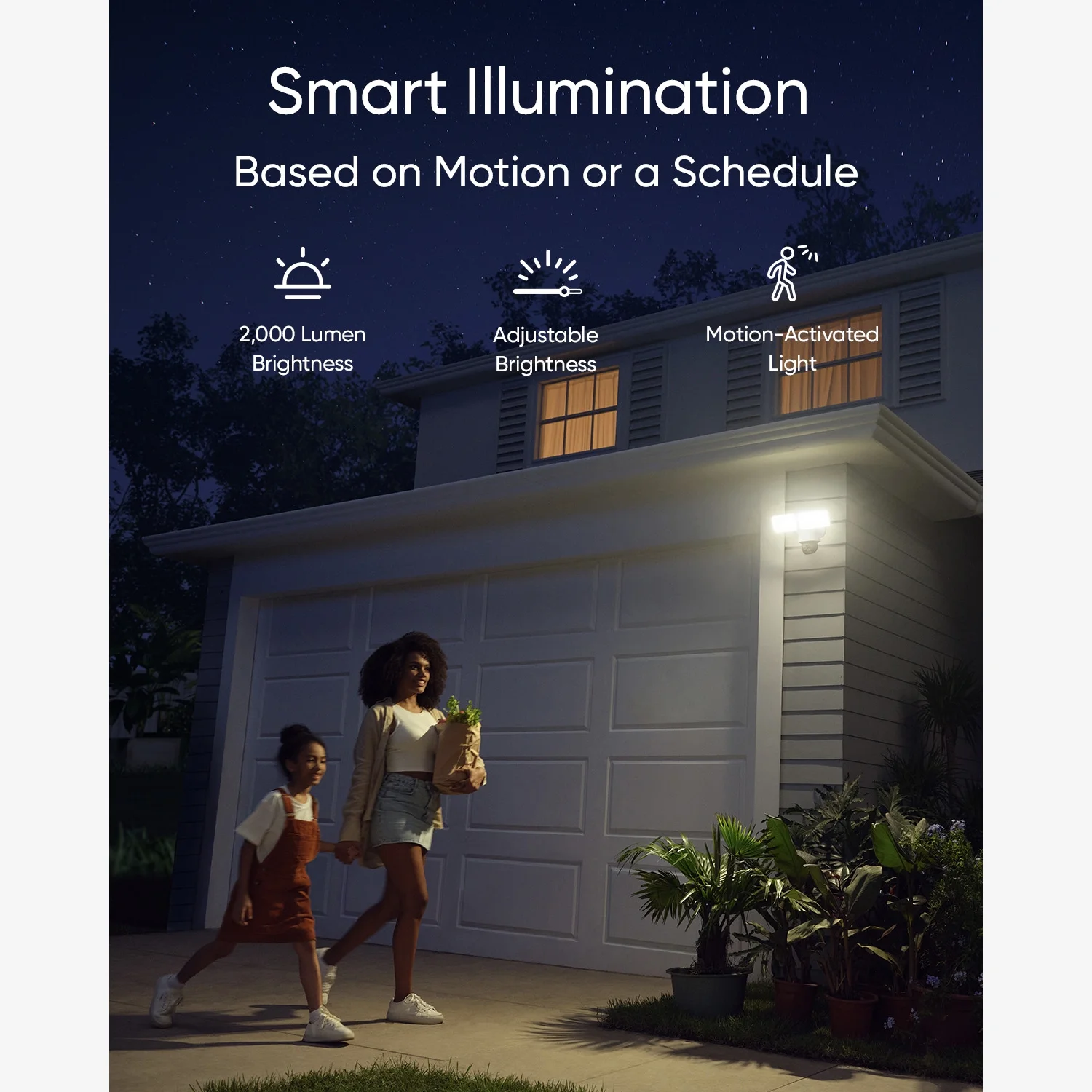 eufy Security Floodlight Camera E340 Wired Dual Camera, 360° Pan & Tilt, Wi-Fi 6, No Monthly Fee