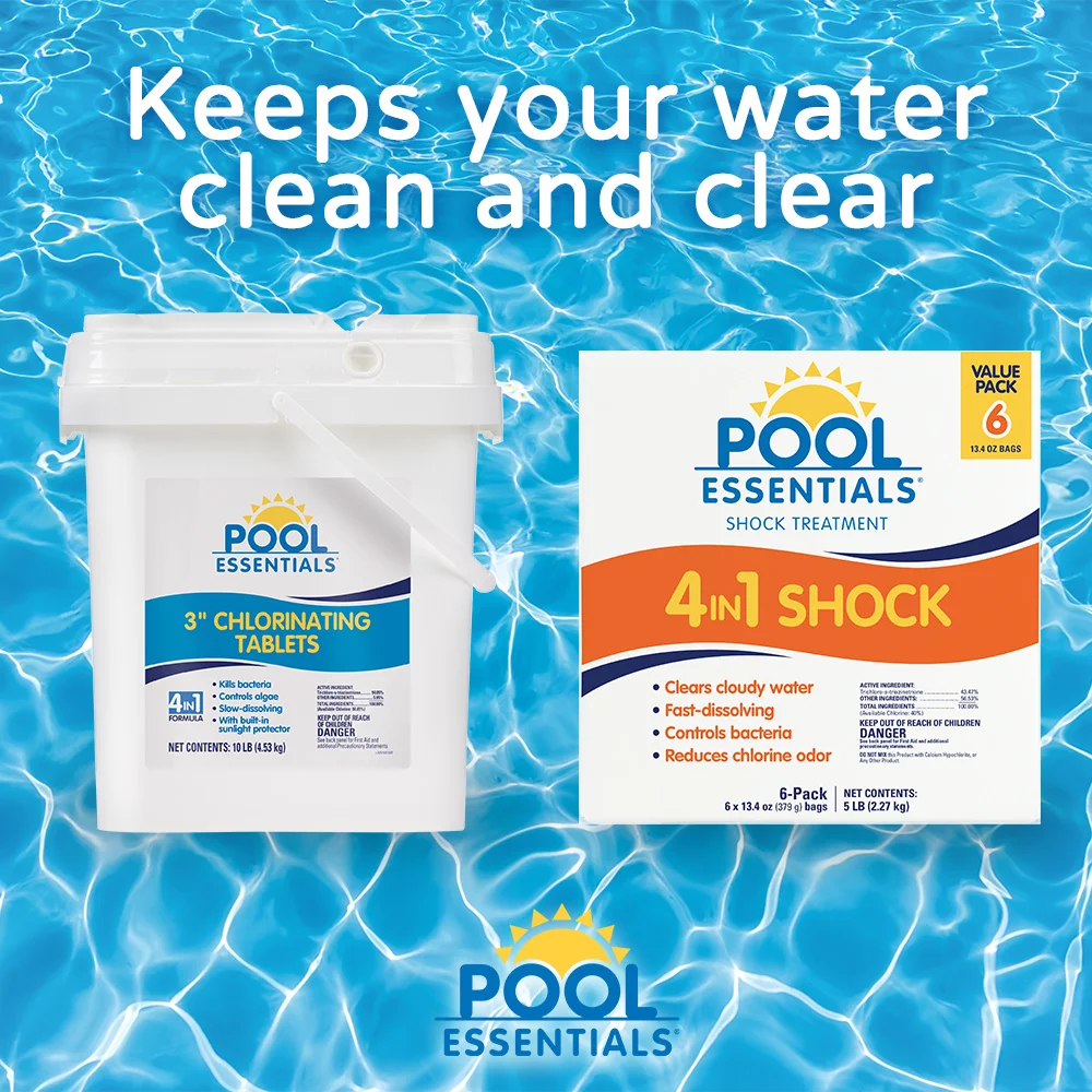 Pool Essentials 3-Inch Chlorine Tablets for Swimming Pools, 10 lbs