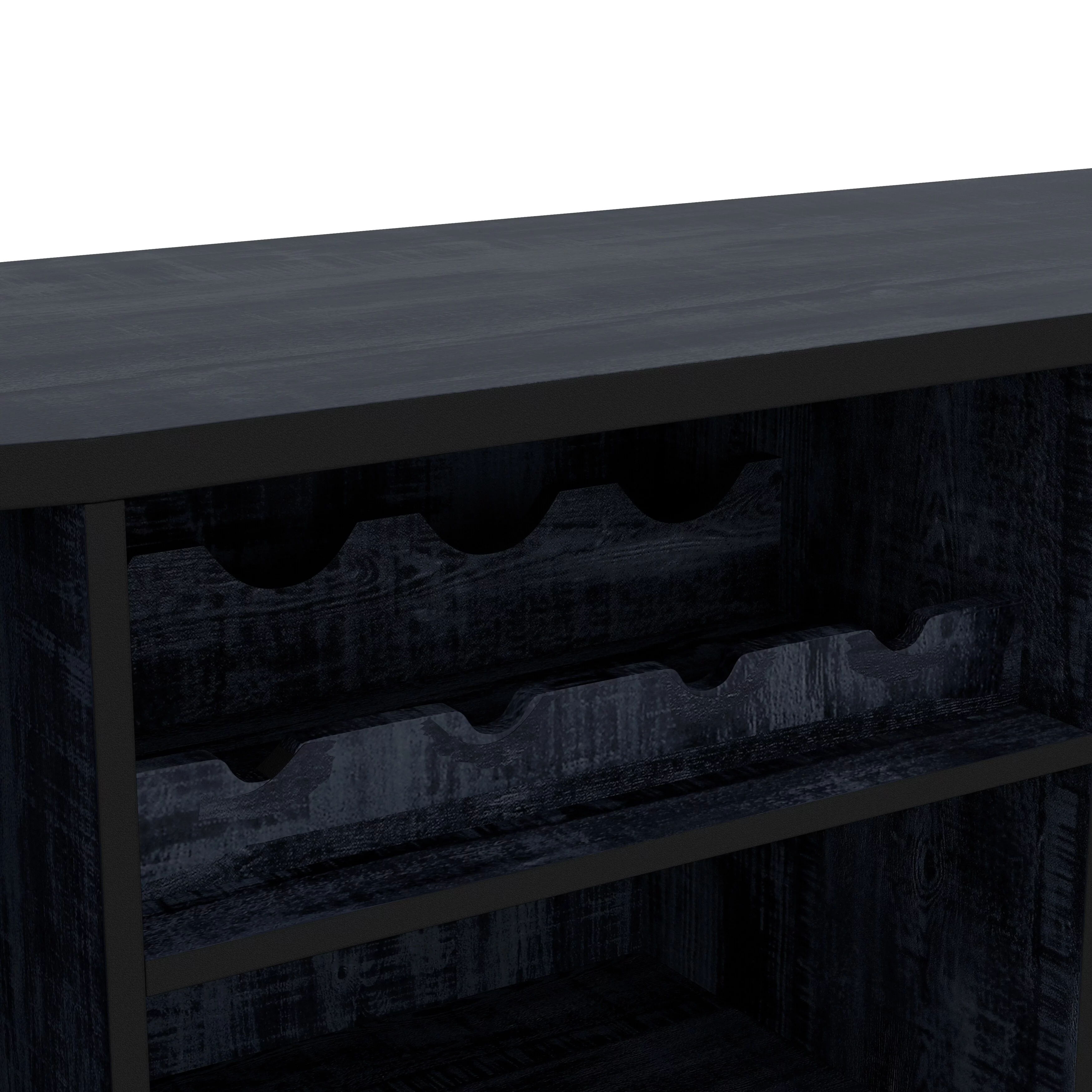 Denhour DH BASIC Rustic Navy Blue 4-bottle Buffet Cabinet (47-inch) by