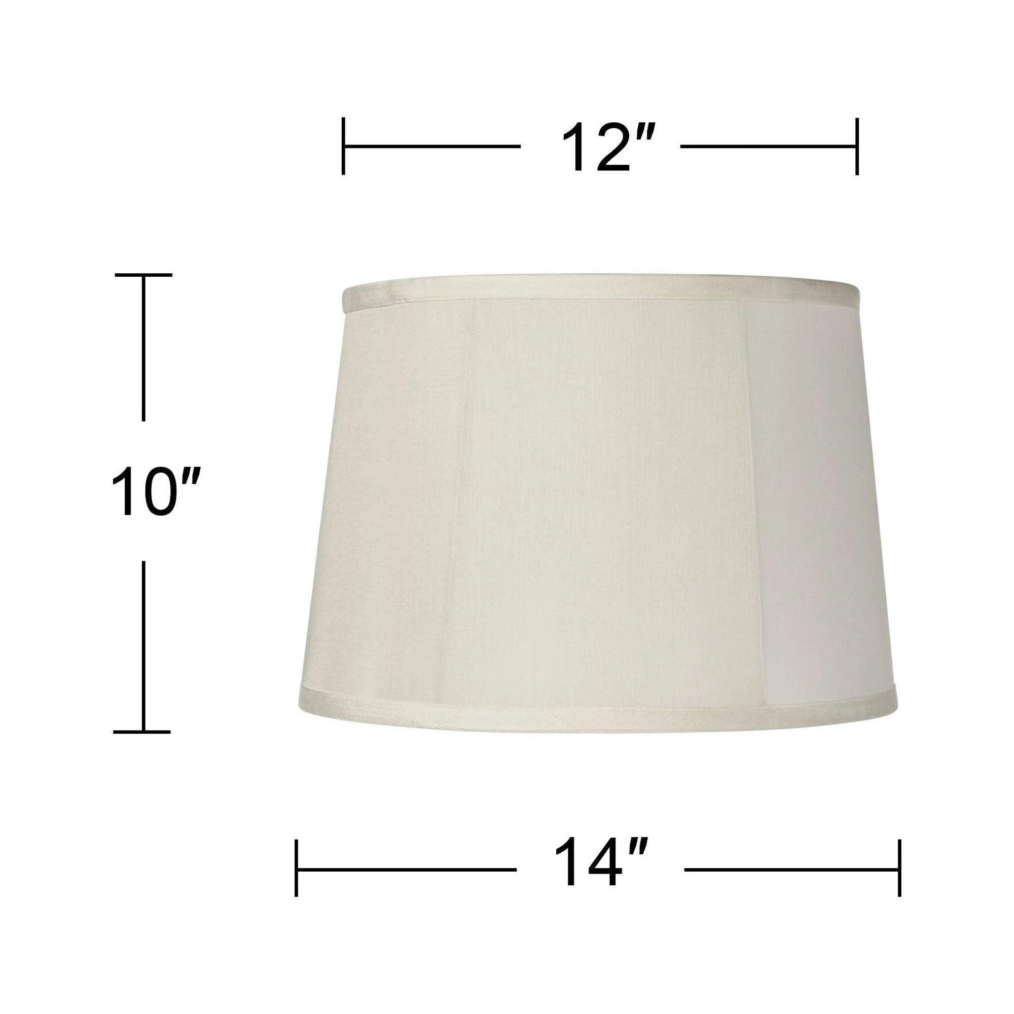 Springcrest Medium Round Softback Off-White Tapered Drum Lamp Shade 12