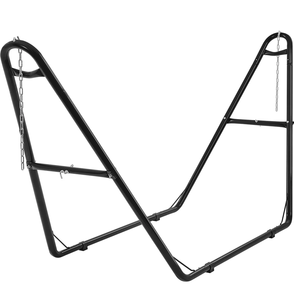 Topeakmart Steel Hammock Stand with Anti-slip Foot Pads, Black