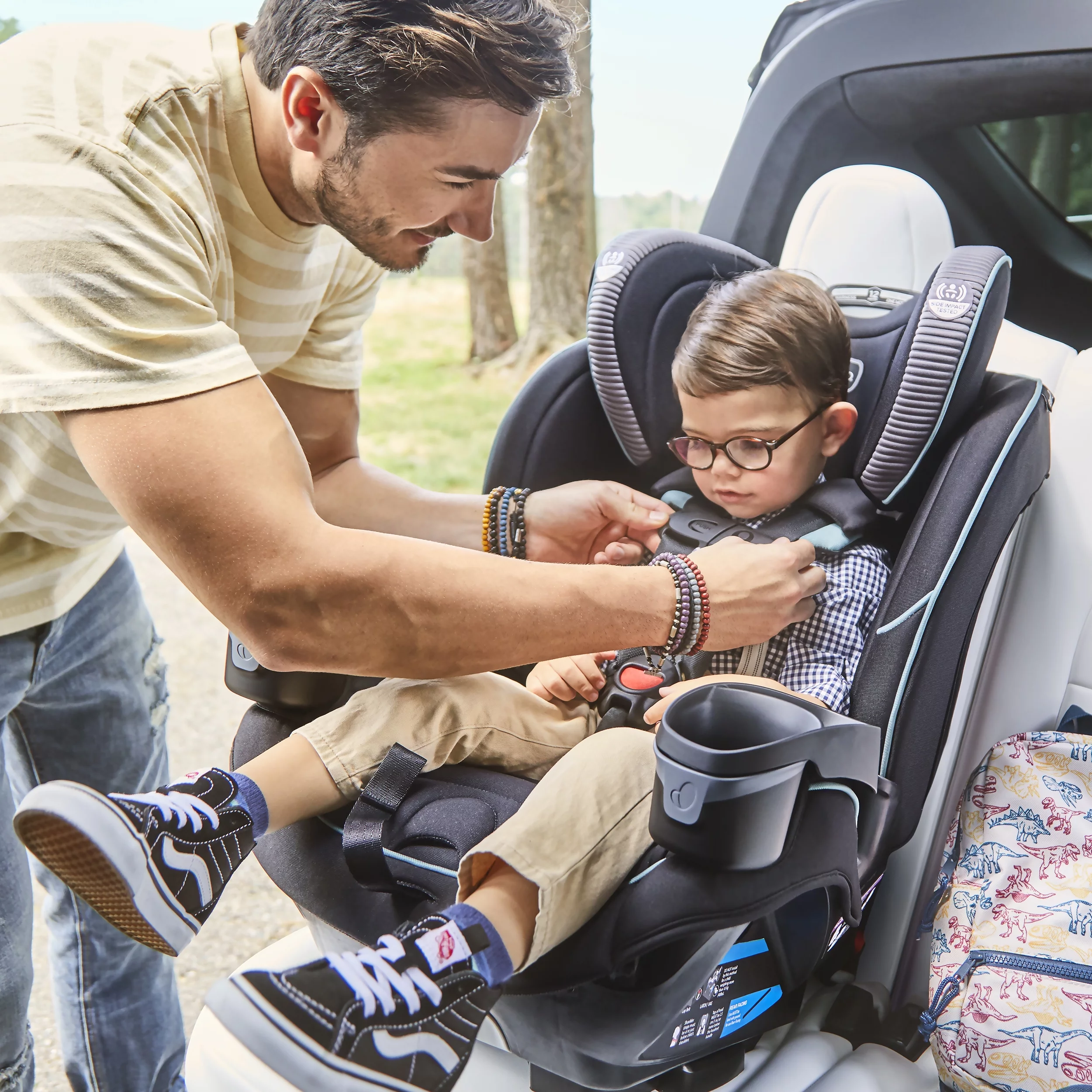 EveryFit/All4One 3-in-1 Convertible Car Seat w/Quick Clean Cover (Reefs Green)