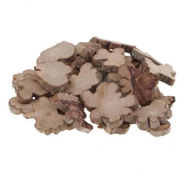 Abbraccia 6x30 Pieces Irregular Natural Tree Wood Log Slices for Wedding Home Decoration 6 Pcs