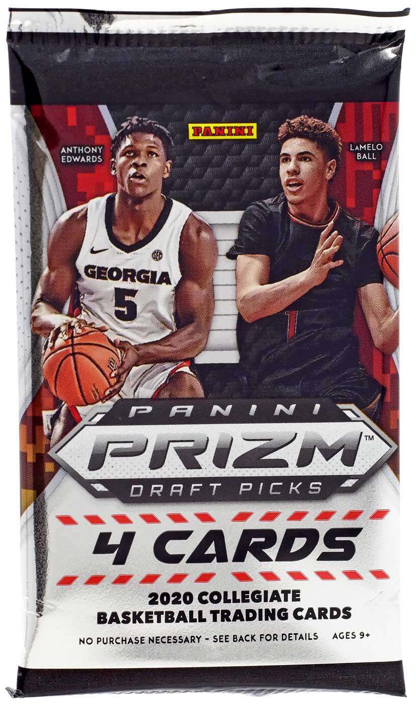 Panini 2020-21 Prizm Draft Picks Collegiate Basketball Trading Card RETAIL Pack (4 Cards)