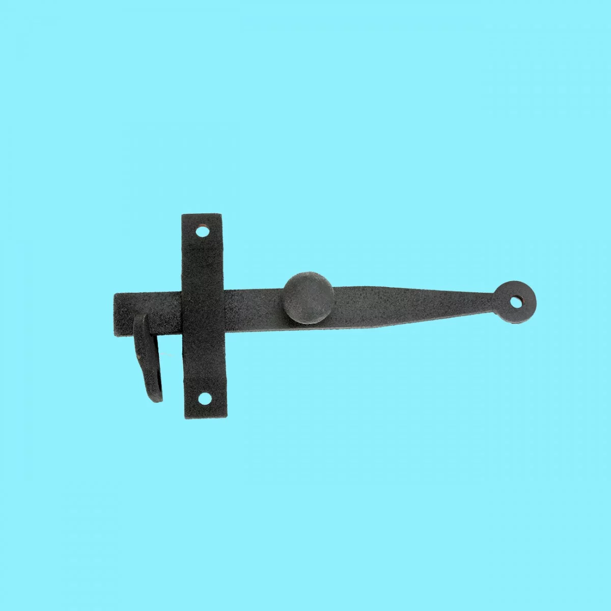 Black Cast Iron Gate Latch Bar Catch 6