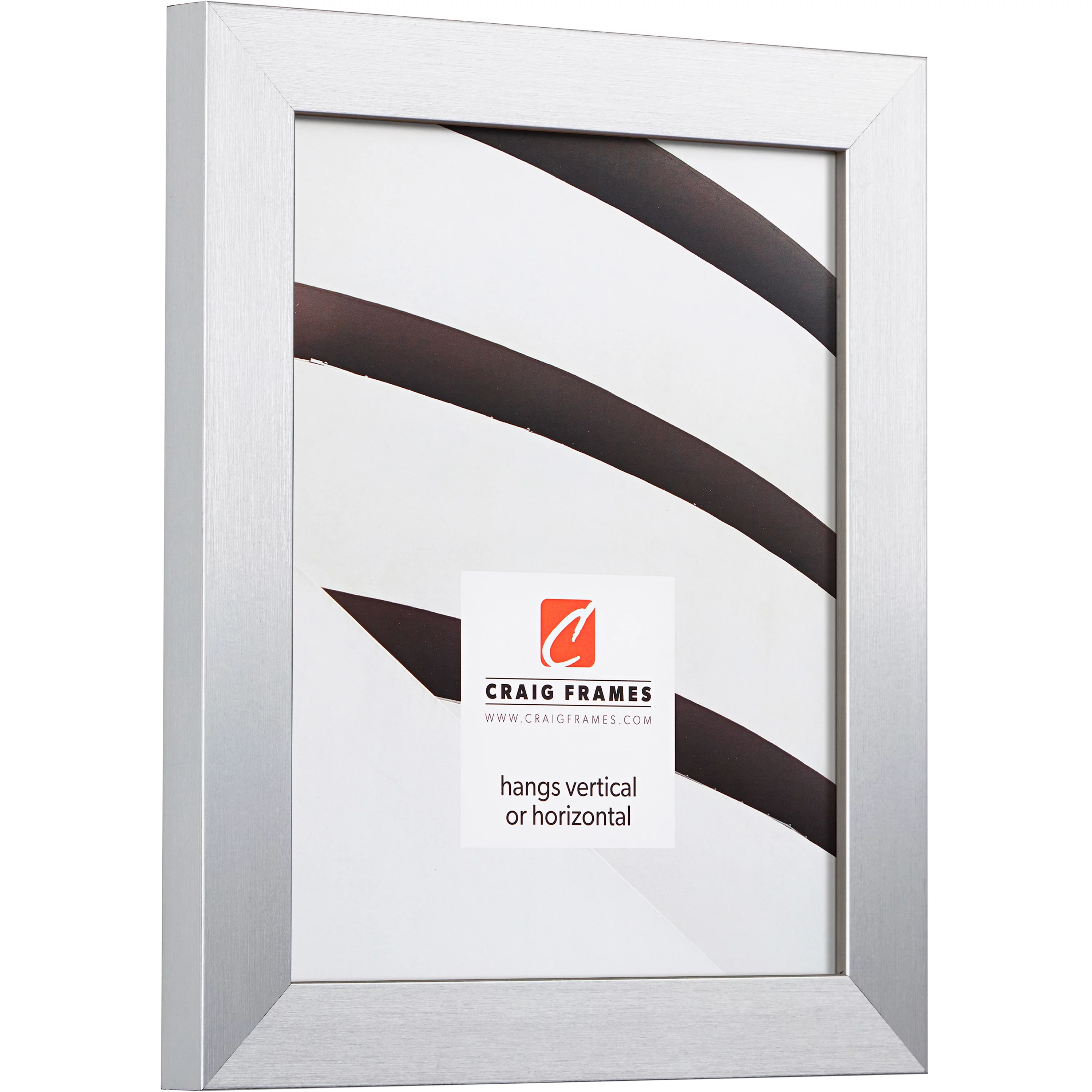 Craig Frames Modern Aesthetics 125, 24x32 inch Picture Frame Matted for a 20x28 Photo, Silver