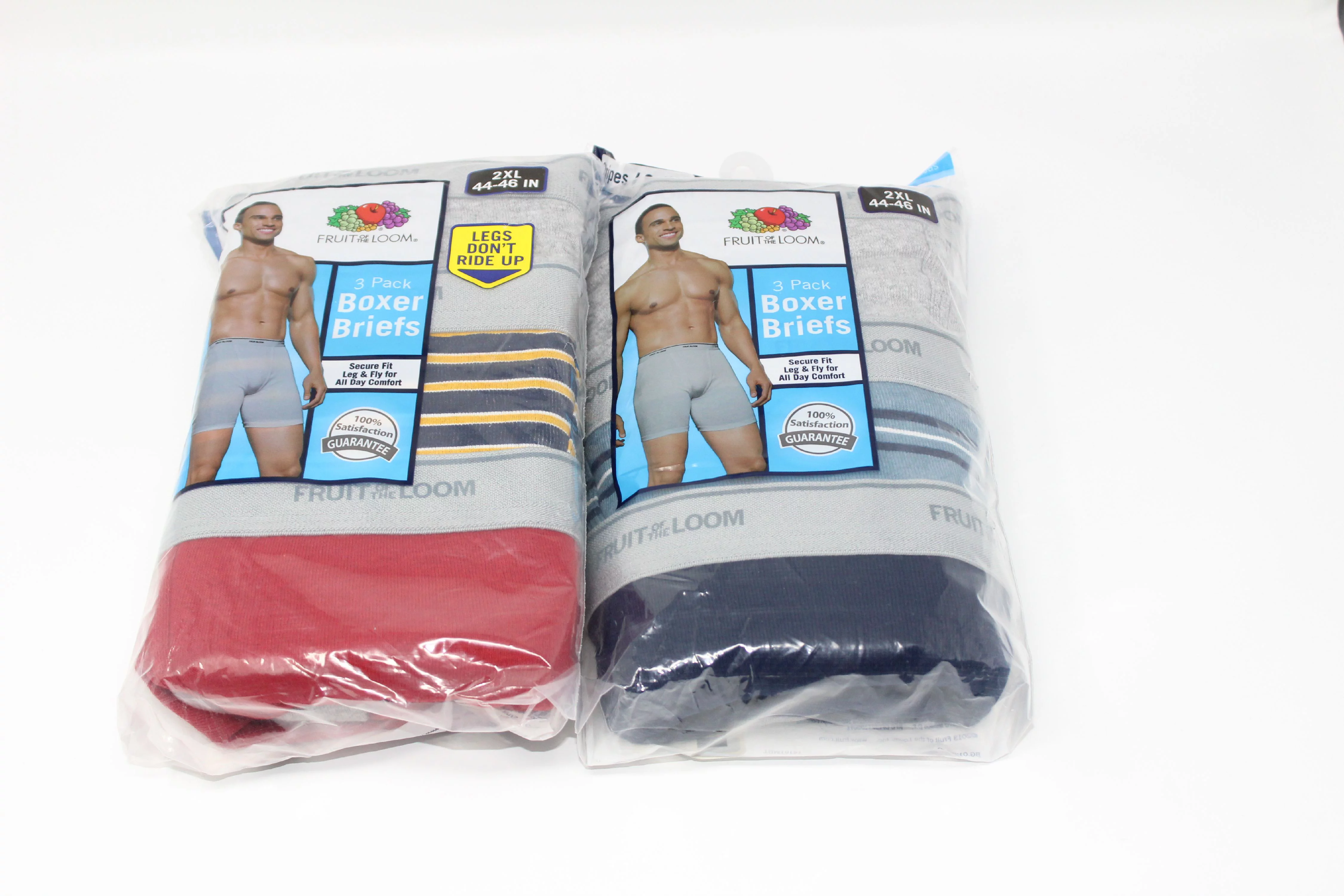 Men's Stripe/Solid Boxer Briefs, 2XL 6 Pack