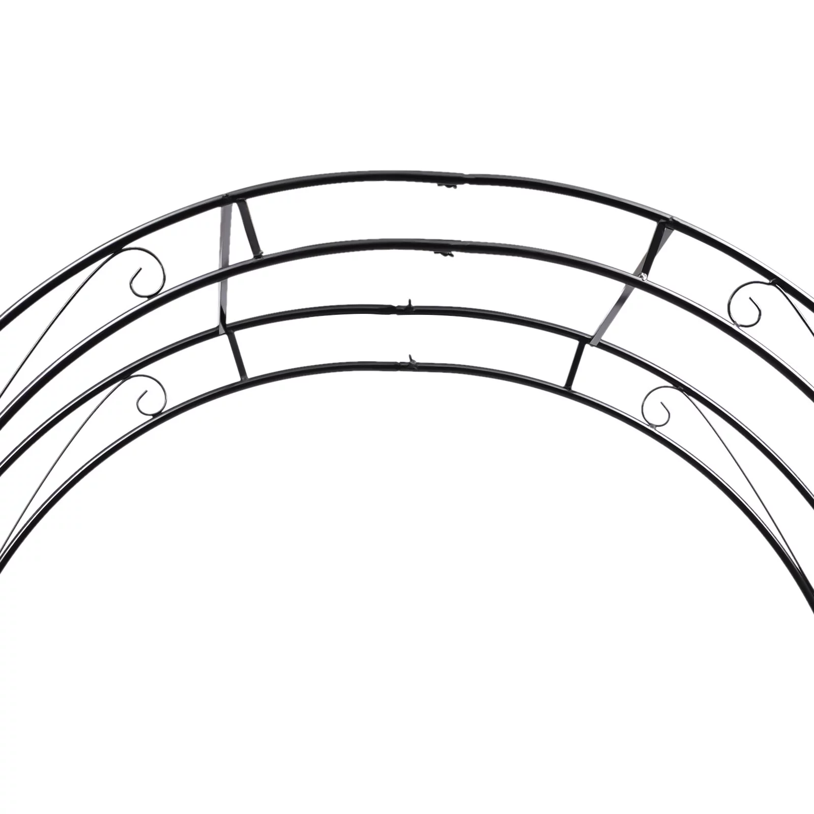 Metal Garden Arbor Wedding Arch for Various Climbing Plant Roses Vines Bridal Party Decoration Pergola Arbor (Black)