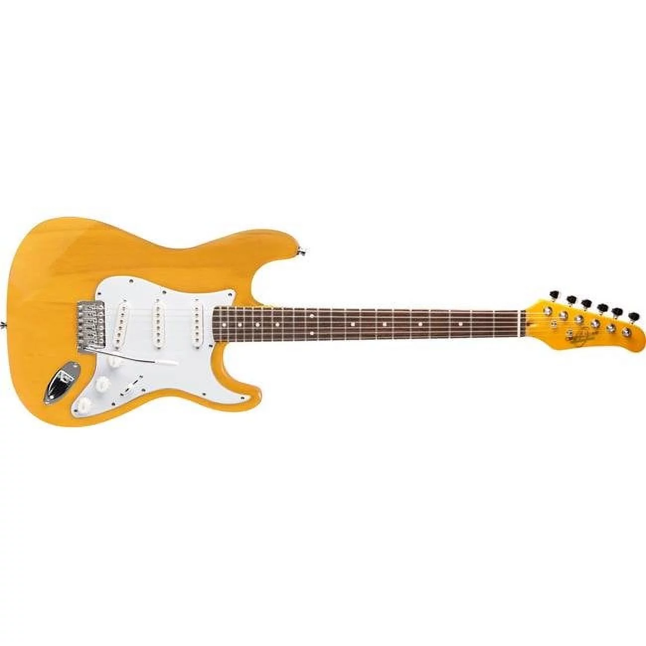 Oscar Schmidt  6 String Double Cutaway SSS Electric Guitar, Natural