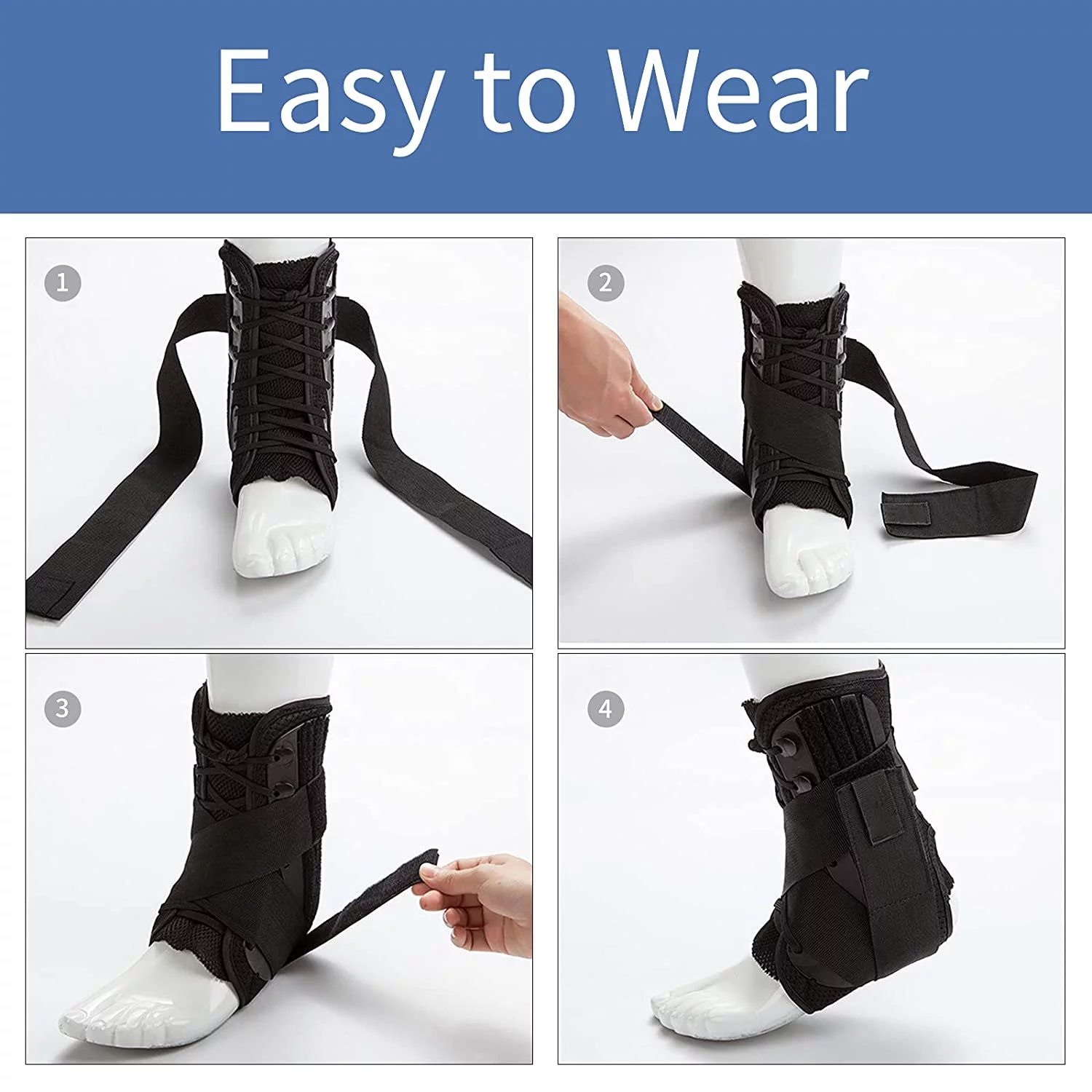 Adjustable Ankle Foot Brace Orthosis Equipment Afo With Plastic For Ankle Sprain Farcture Rehabilitation Tool