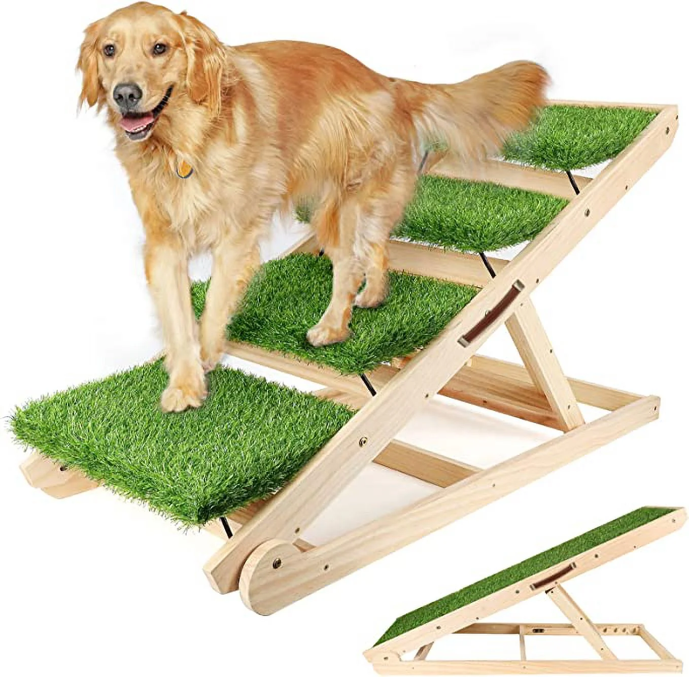 X XBEN Dog Ramp for Bed, Large Small Dog Ramps Large Dog Stairs for High Beds,Pet Ramps,45