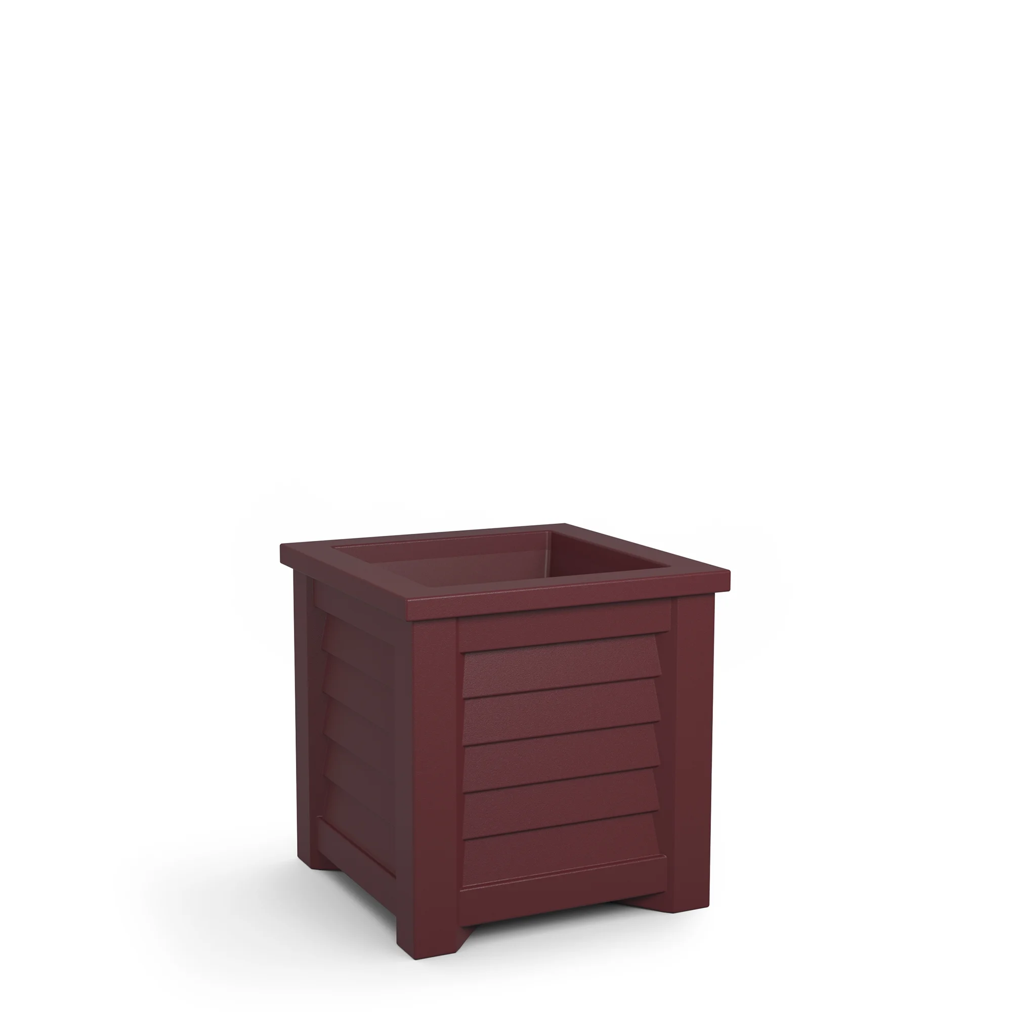 Lakeland 16in Square Planter - Cranberry Red