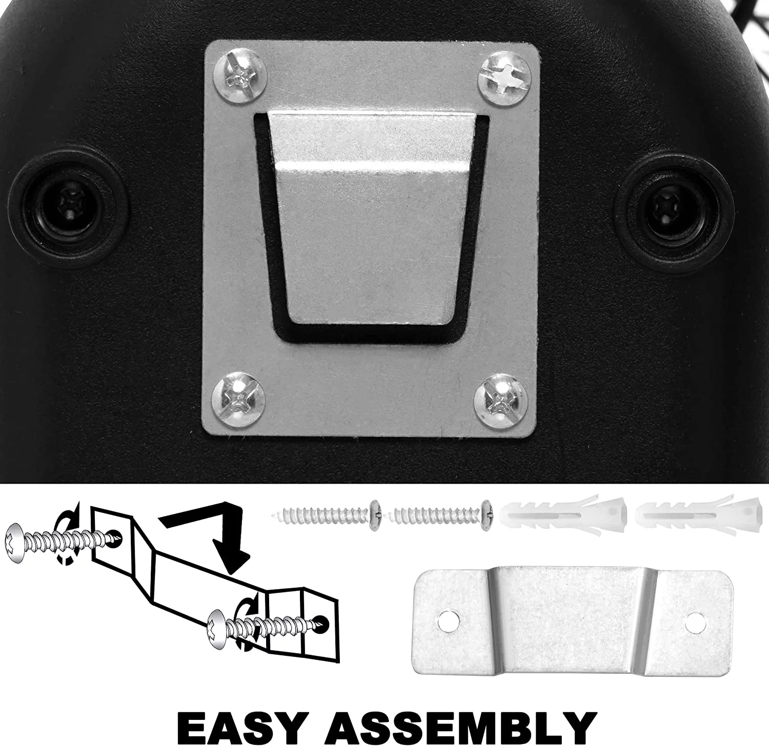 Simple Deluxe 18 inch Wall Mount Fan W/Aluminum Fan Blades, Industrial 3-Speed Oscillating Metal Wall Fan