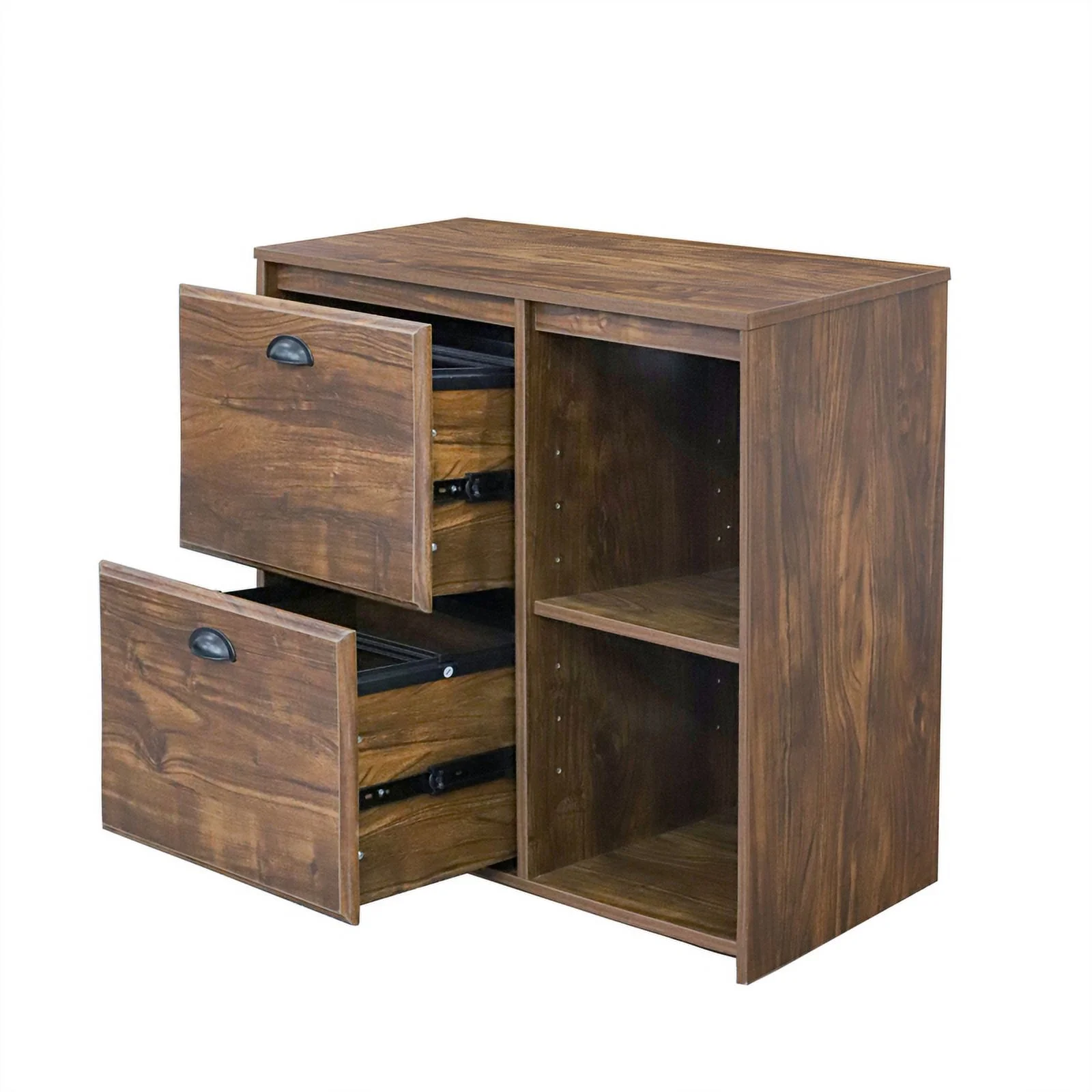 Saint Birch Elma 2-Drawer Modern Wood File Cabinet in Brown Rustic Oak