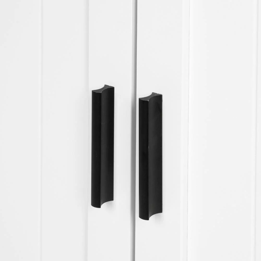 UBesGoo Wood Cat Litter Box Enclosure, Hidden Washroom Indoor Cat Crate with Double Doors, Decorative Pet Side Table, White