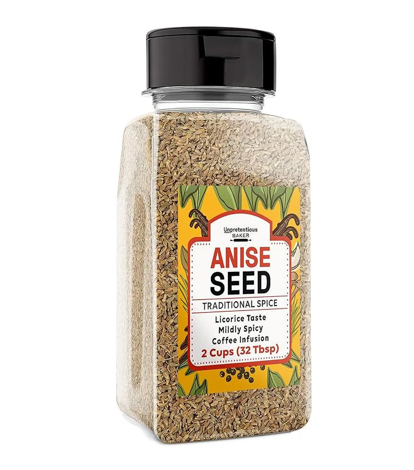 Unpretentious Anise Seed (2 Cups), Licorice Flavored Spice, Great for Meats, Pie Fillings, Baked Goods, Tea and Coffee