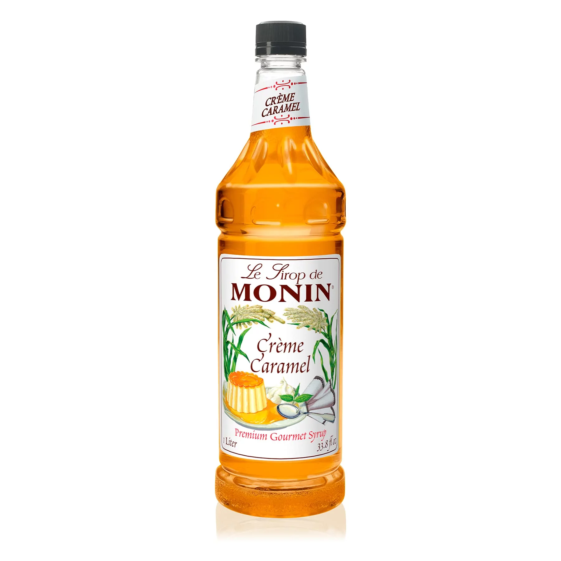 Monin Flavored Syrup, Crème Caramel, 33.8-Ounce Plastic Bottle (1 Liter)
