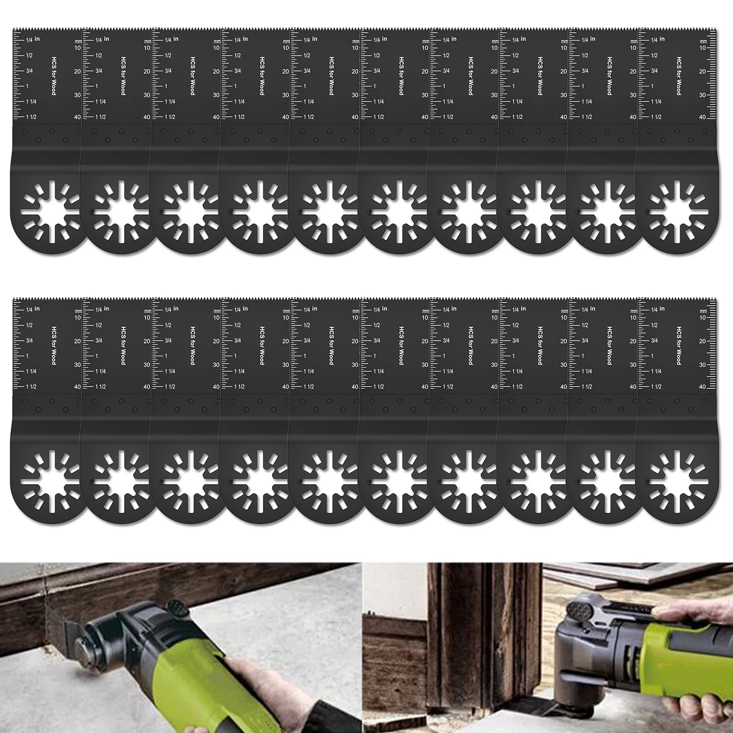 ZTOO 20X Oscillating Multi Tool Saw Blades Set HCS Saw Blades For Dewalt Makita Fein.