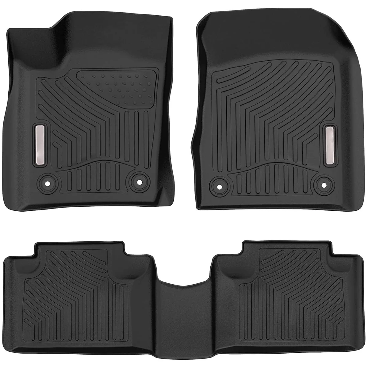 Ledkingdomus TPE Rubber Front & Rear for 2016-2021 Durango/Grand Cherokee /2022 Jeep Grand Cherokee Floor Mats Set, All-Weather Protection