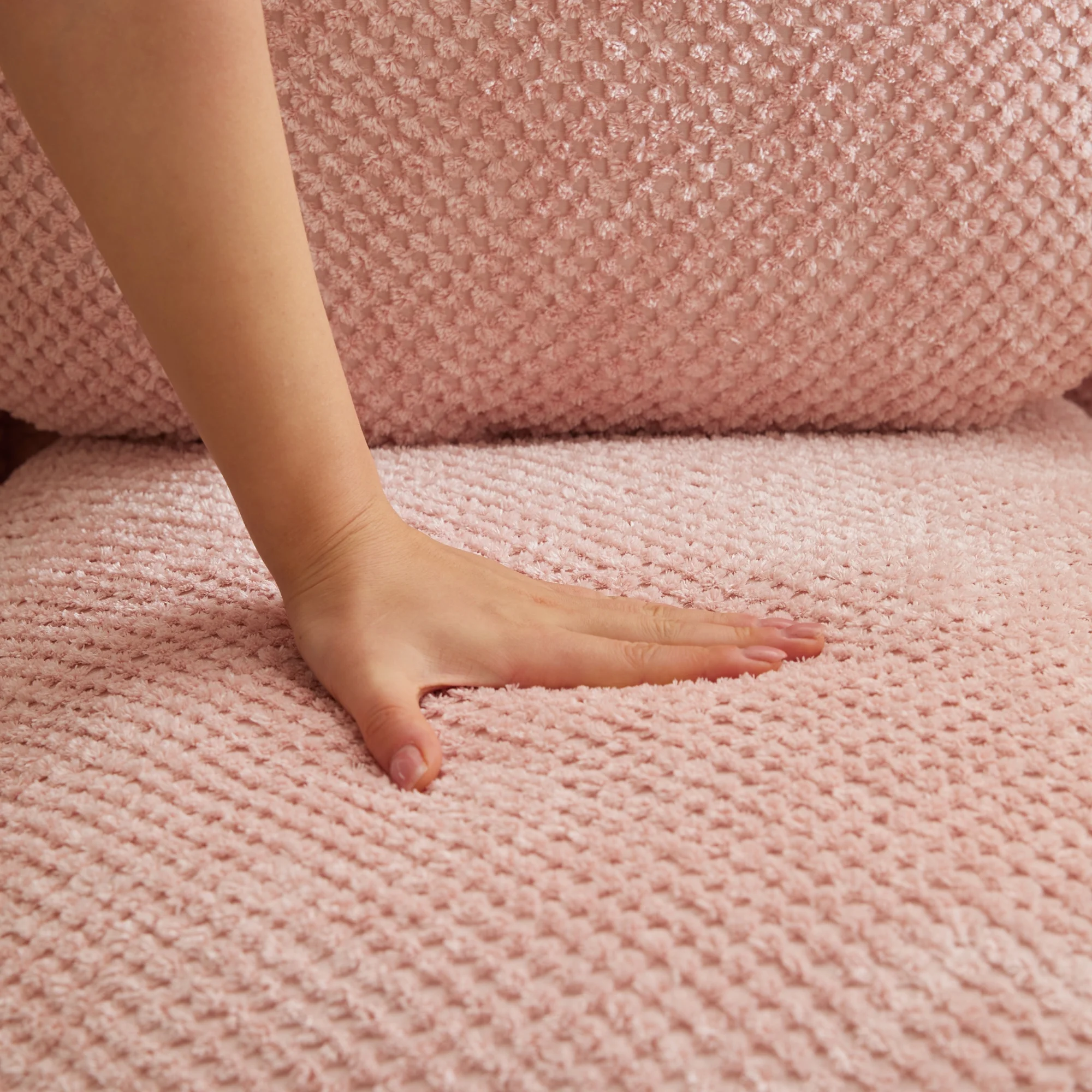 Dawn Whisper Human Dog Bed, Lazy Sofa Couch, 5 Adjustable Position for Living Room, Bedroom, Space Saving Design, Pink