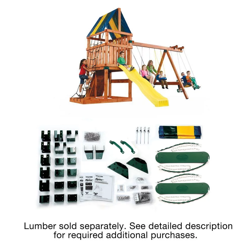 Swing-N-Slide Alpine Swing Set Hardware Only Kit (Wood and Slide not included)