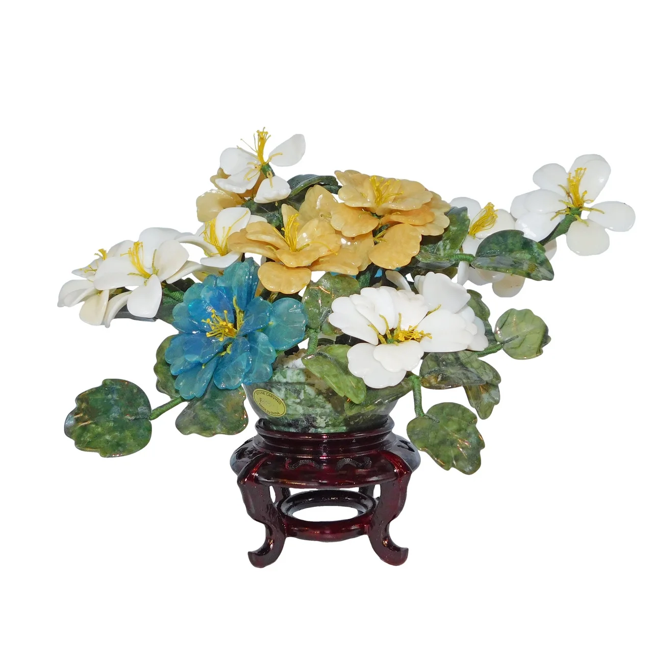 Oriental Stone Carved Flower Bouquet - Oriental Furniture Warehouse