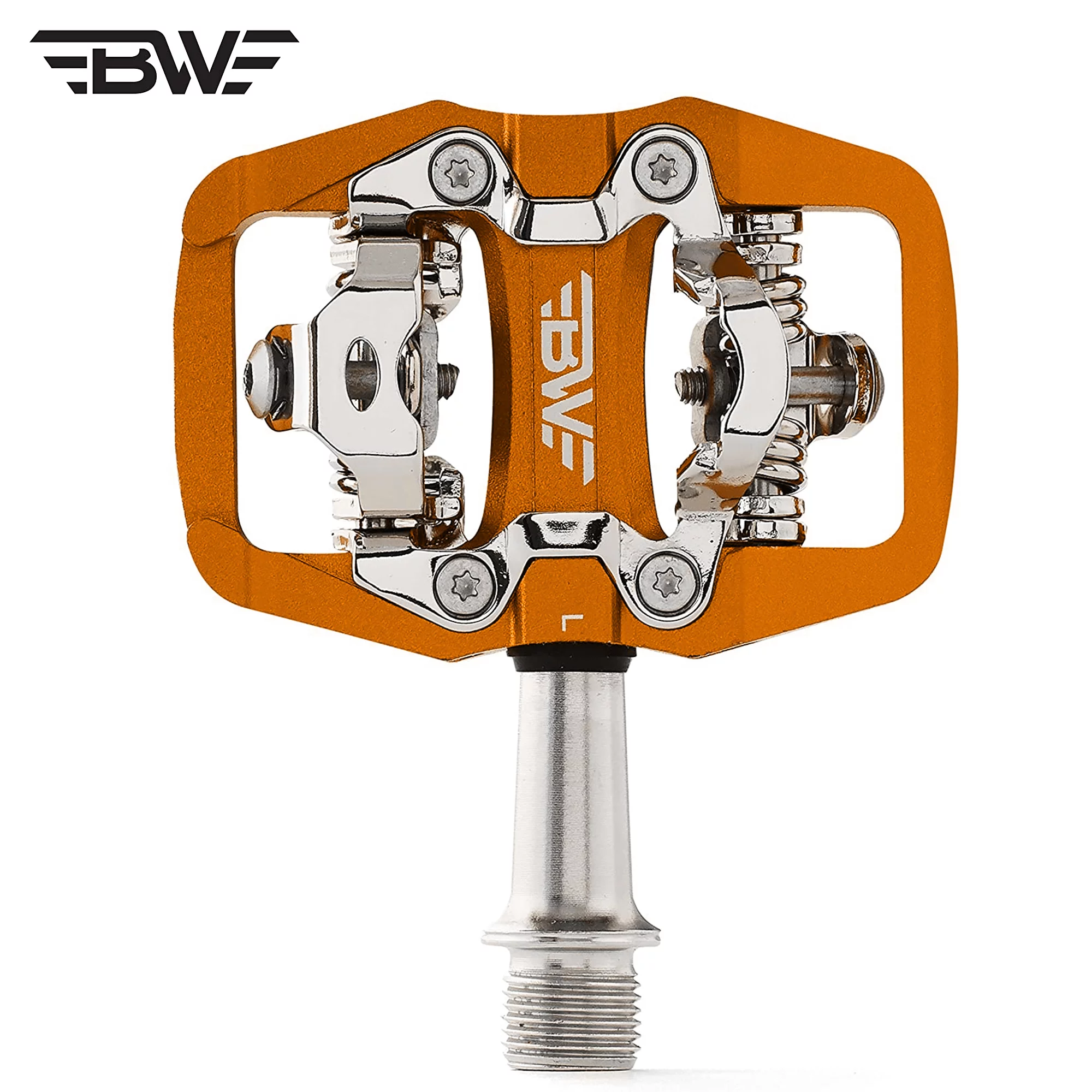 BW USA Clipless Mountain Bike Pedals with SPD Cleats Bicycle Accessories 2 Pieces