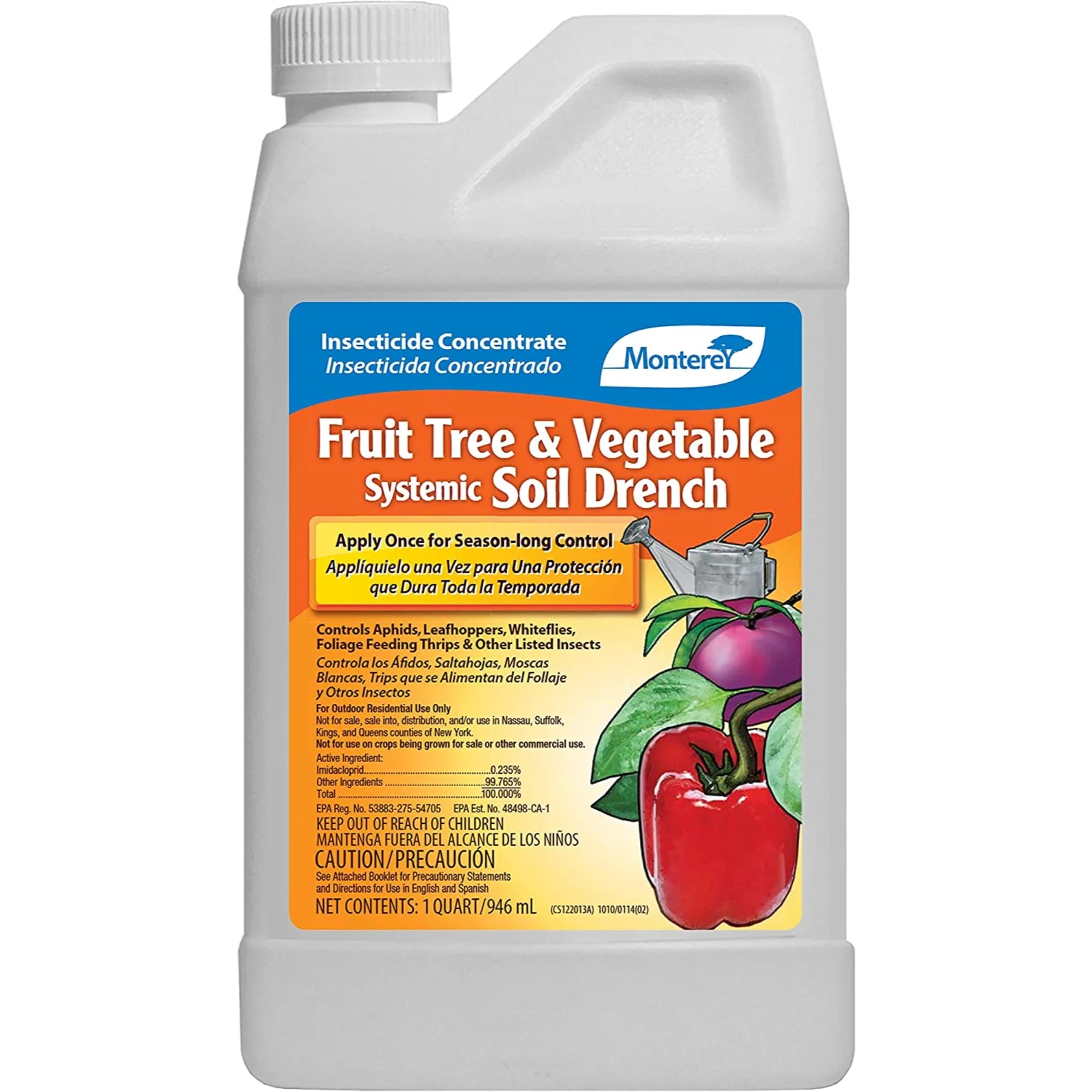 Monterey LG 6274 Insect Killer Fruit Tree & Vegetable Soil Drench Liquid Concentrate 32 oz