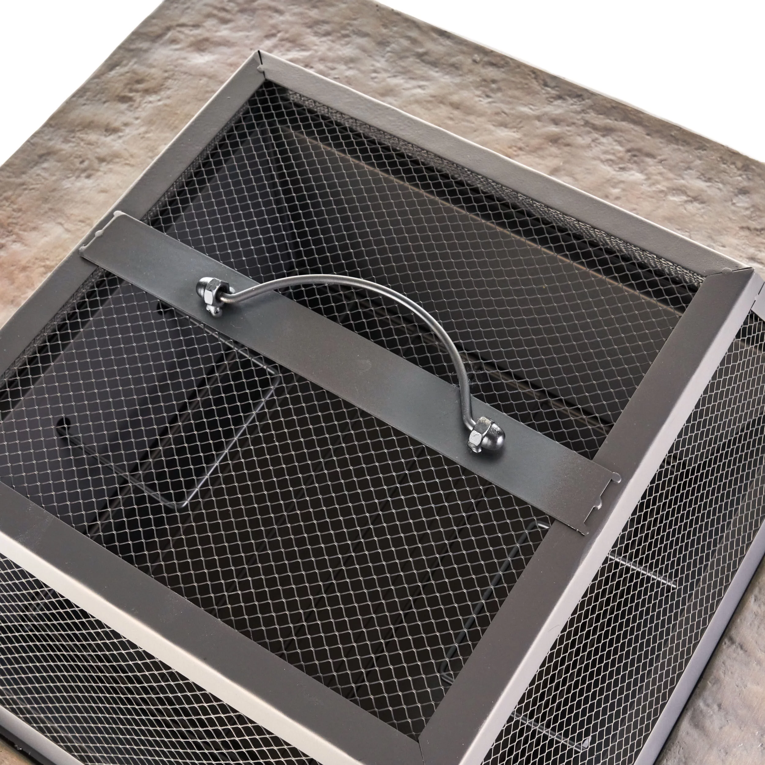 Hayden Natural Stone Square Fire Pit