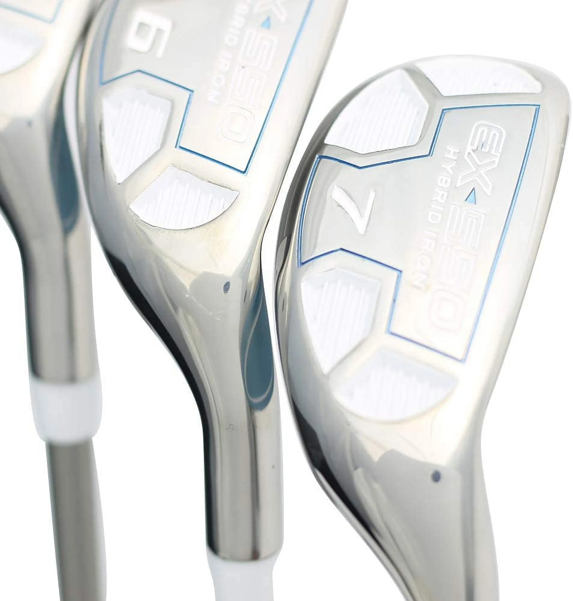 Women's Powerbilt Golf EX-550 Hybrid Iron Set, which Includes: #4, 5, 6, 7 - Lady Flex Right Handed Utility L Flex Club