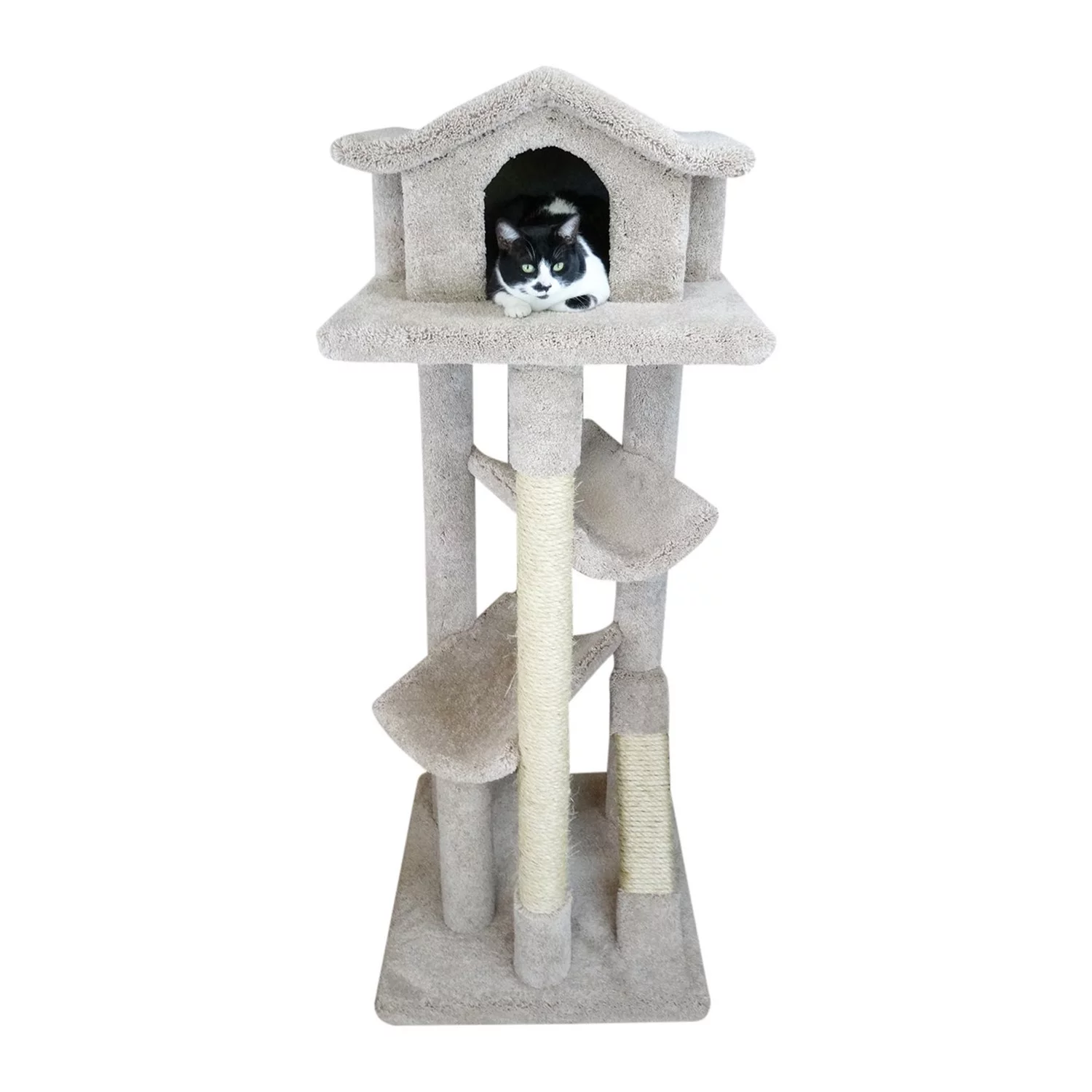 New Cat Condos Solid Wood Large Cat Pagoda House
